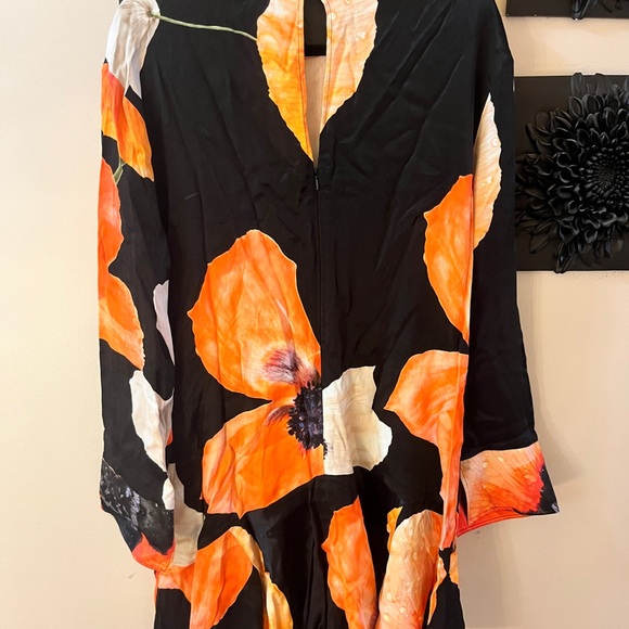 H&M Poopy dress. Flutter skirt with long sleeves and zipper back - Picture 6 of 6